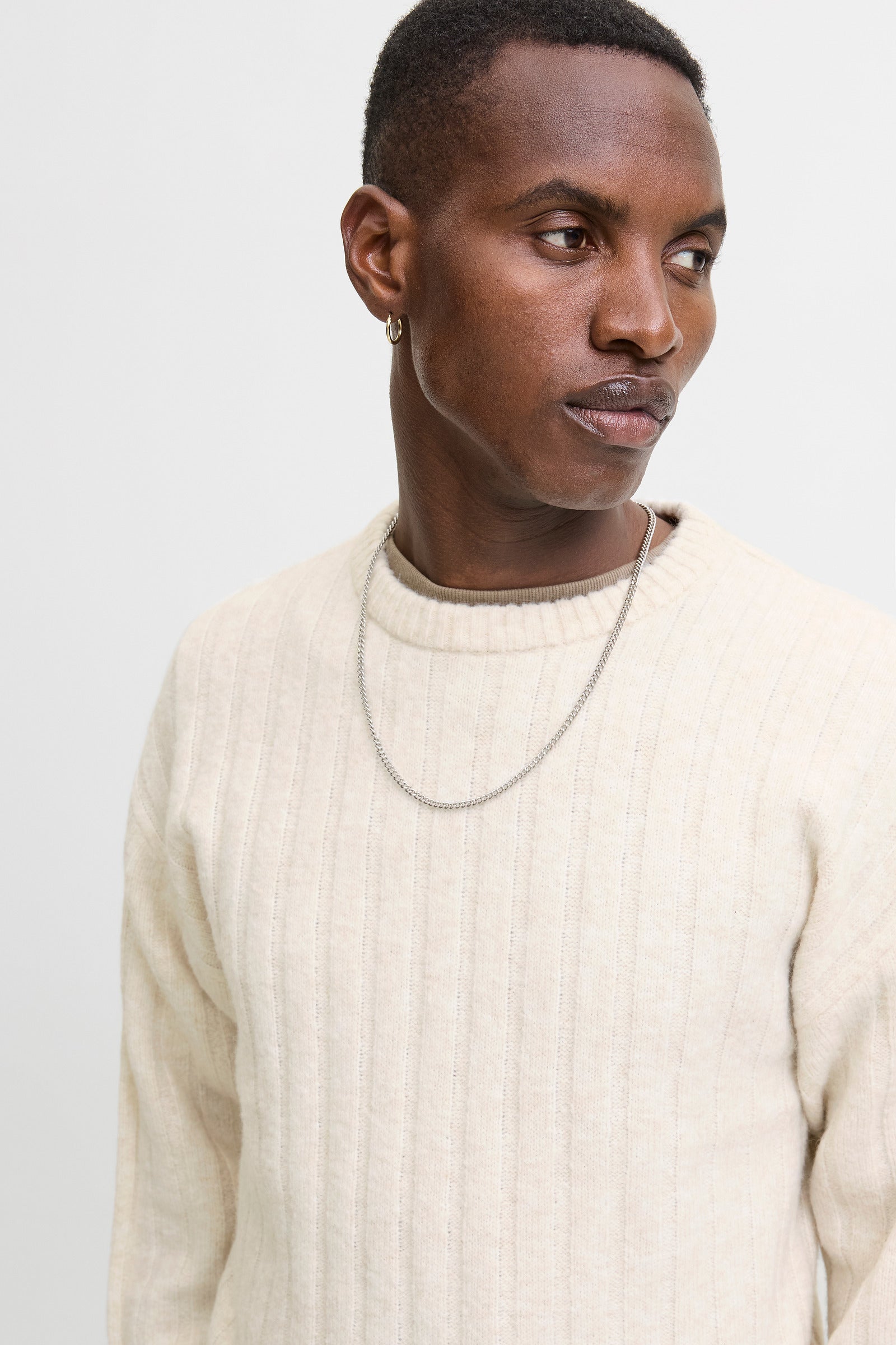 Jack & Jones Bradley Carter Knit Crew Neck Moonbeam