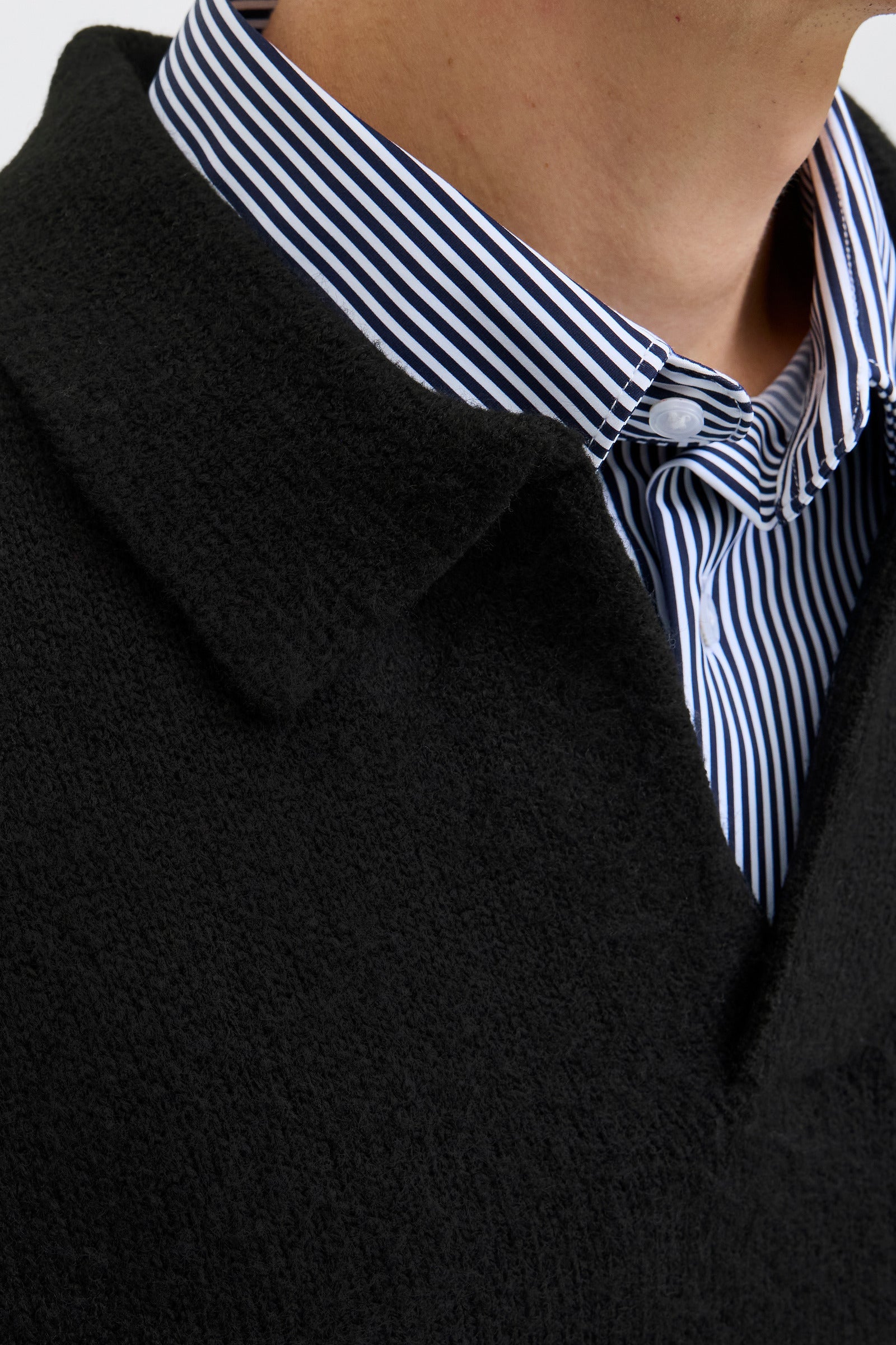 Jack & Jones Soho Ollie Knit Split Neck Black