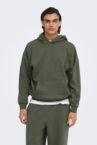 Only & Sons Ceres Oversized LS Hoodie Sweat Beluga