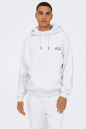 ONLY & SONS Ceres Chill Oversize Hoodie Sweatt Super Light Grey Melange