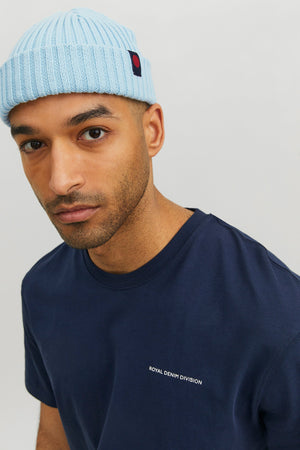 Jack & Jones Rddknit Short Beanie Dream Blue