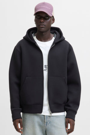 Jack & Jones Cover Scuba Sweat Zip Kapuzenjacke Black