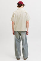 Jack & Jones Menton Poplin Stripe Resort Shirt SS Cloud Dancer