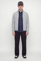 Jack & Jones Soho Ollie Knit High Neck Zip Car Light Grey Melange