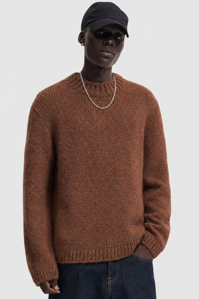 Jack & Jones Salamanco Knit Crew Neck Cambridge Brown