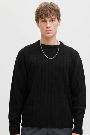 Jack & Jones Bradley Carter Knit Crew Neck Black