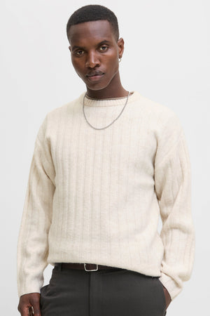 Jack & Jones Bradley Carter Knit Crew Neck Moonbeam