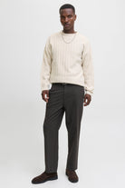 Jack & Jones Bradley Carter Knit Crew Neck Moonbeam