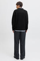 Jack & Jones Soho Ollie Knit Split Neck Black