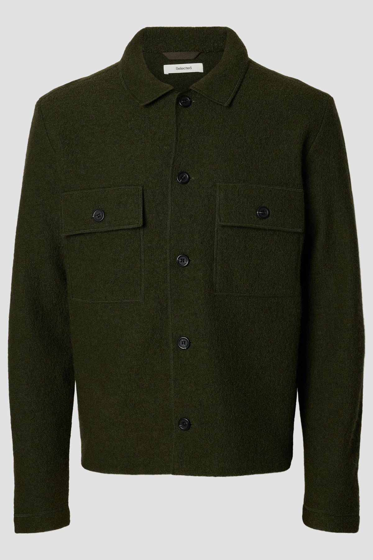 Selected Nealy Knit Reg Workwear Cardi Forest Night