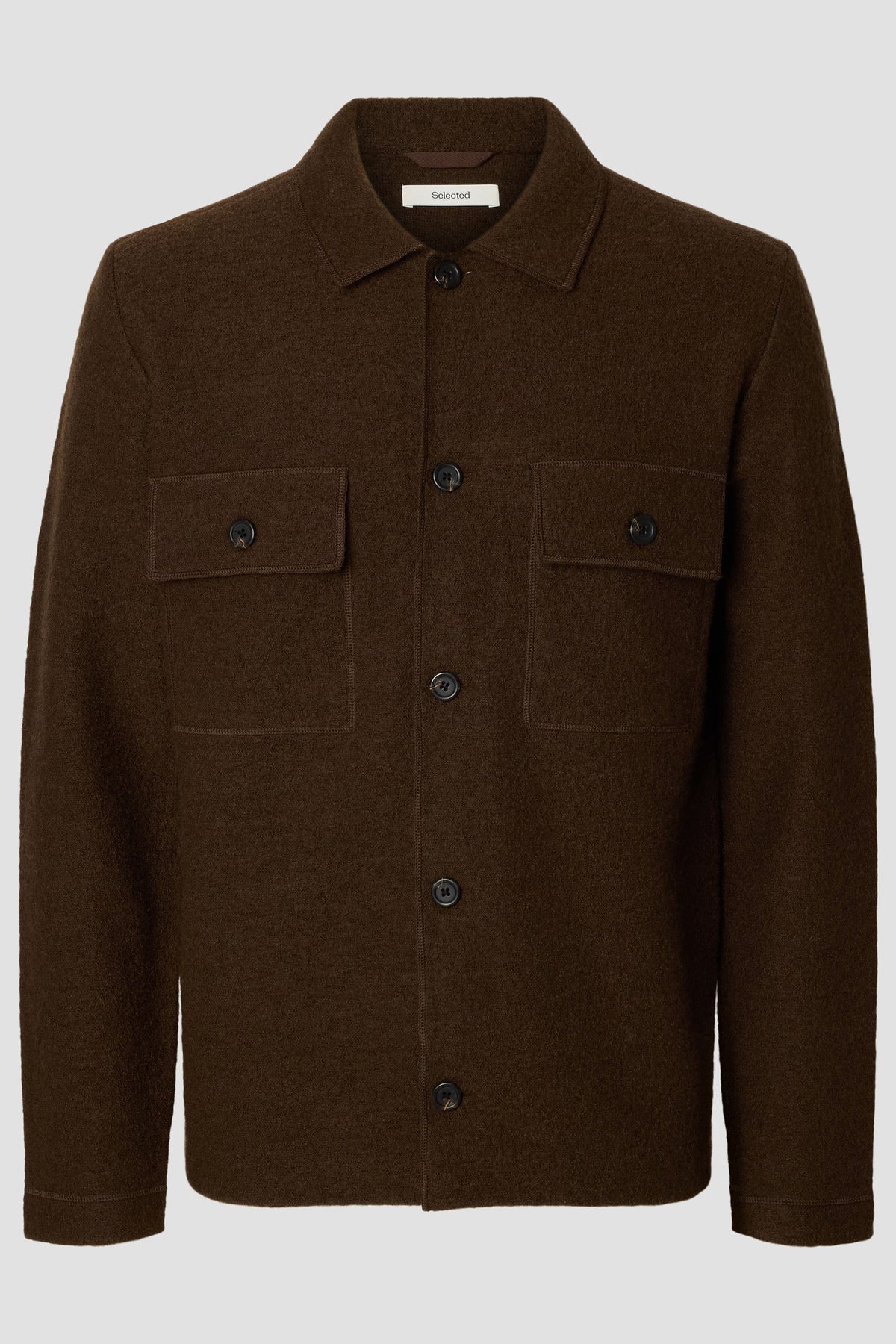 Selected Nealy Ls Knit Reg Workwear Cardigan Demitasse