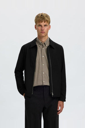 Selected Homme Finn Zip Jacket Black
