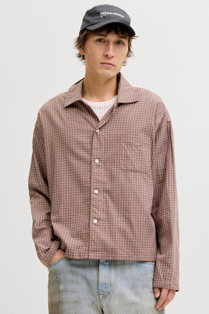 Jack & Jones Austin Clean Check Shirt Nutmeg