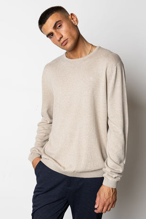Clean Cut Copenhagen Claude crewneck knit Ecru Melange