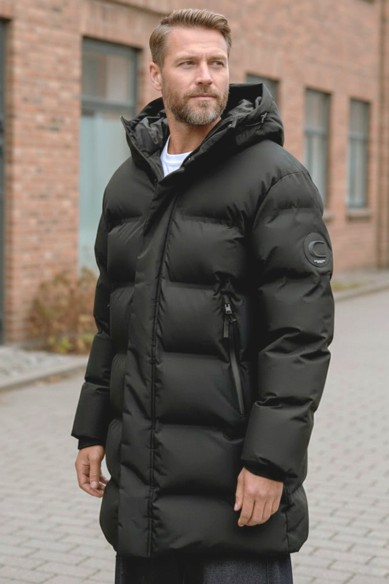Jack & Jones Fushion Long Puffer Jacket Black