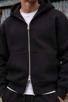 Jack & Jones Legacy Sweat Scuba Zip Hoodie Black