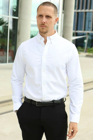 Jack & Jones Harvey Oxford LS Shirt White