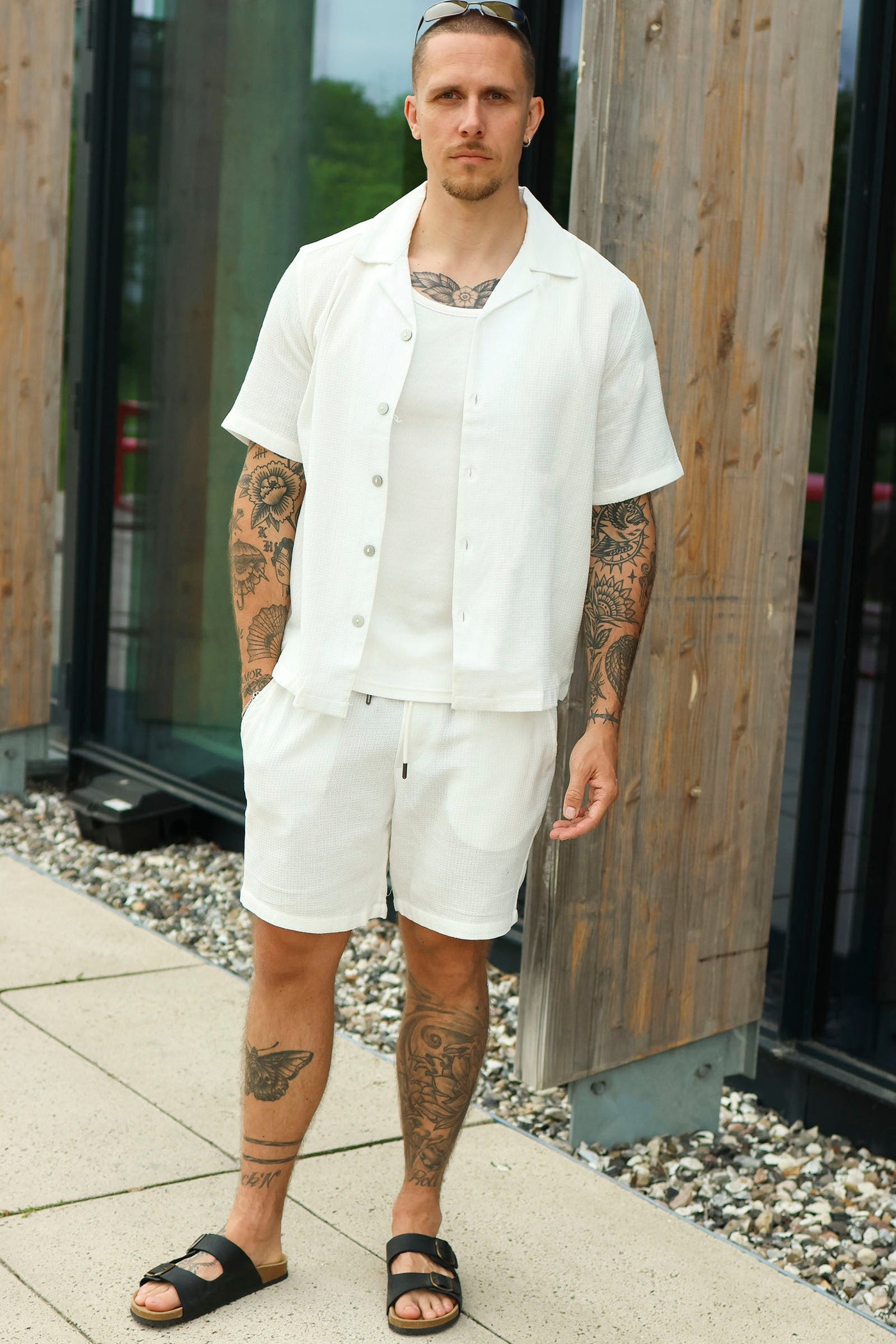 ONLY & SONS Bertil Waffle SS Resort Shirt Cloud Dancer