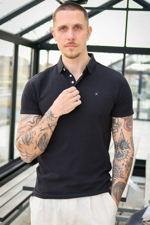Clean Cut Copenhagen Silkeborg Stretch Polo Black