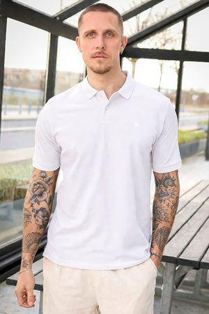 Jack & Jones Basic Polo SS White