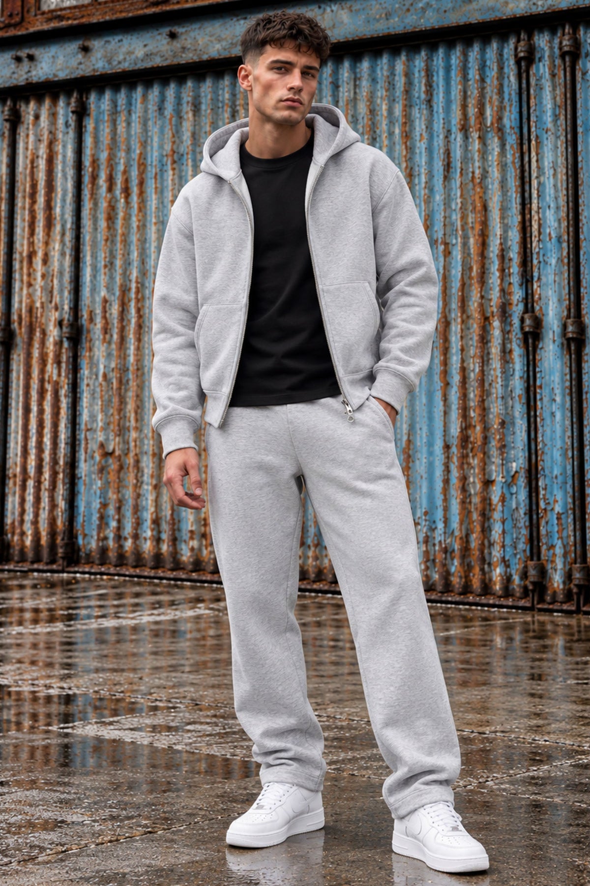 Jack & Jones Legacy Scuba Sweat Pants Light Grey Melange