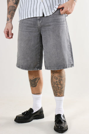 Only & Sons Carl Balloon Fit 6369 Medium Grey Denim Shorts