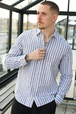 Jack & Jones Summer Shirt Linen Blend LS Vetiver