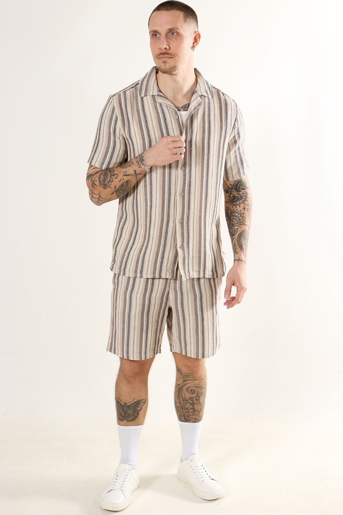 Only & Sons Trev Life Reg Stripe Ss Gardenia