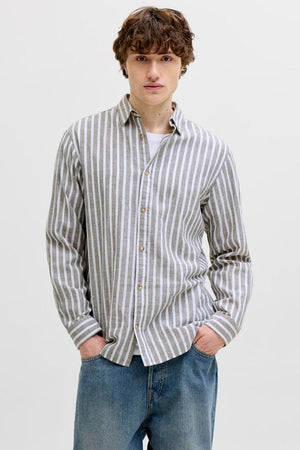 Jack & Jones Summer Shirt Linen Blend LS Vetiver