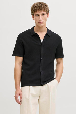 Jack & Jones George Knit Shirt SS Black