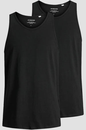 Jack & Jones Basic Tanktop 2 Pack Black