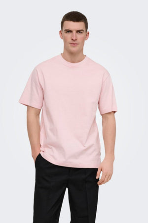 Only & Sons Fred Life Relaxed SS Tee Noos Veiled Pink