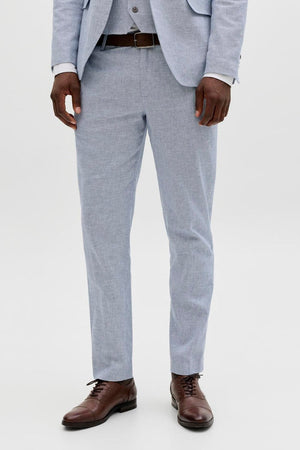 Jack & Jones Martin Summer Trousers Linen Blend Faded Denim