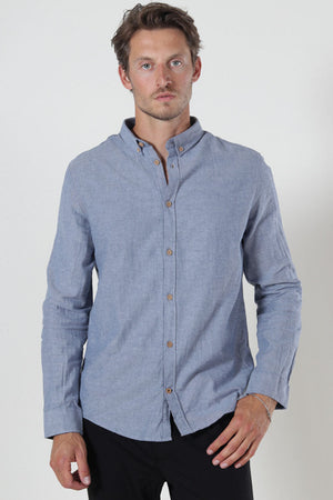 Kronstadt Johan Diego Cotton shirt Navy Mix