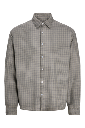 Jack & Jones Fade Overdyed Loose Fit LS Shirt Vapor Blue