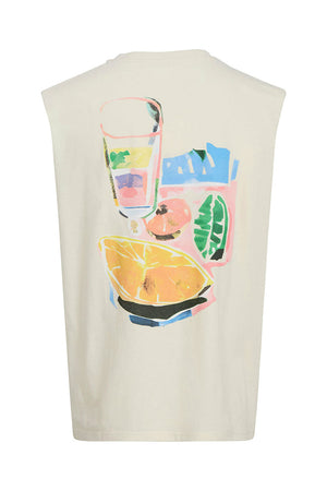 Jack & Jones Varenna Sleveless Tee Antique White