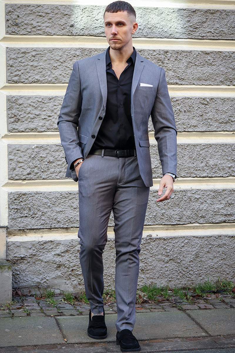 Jack & Jones Premium Franco Slim Fit Blazer Light Grey Melange