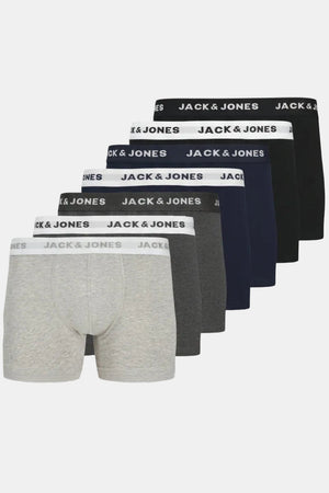 Jack & Jones Basic Trunks 7 Pack Light Grey Melange