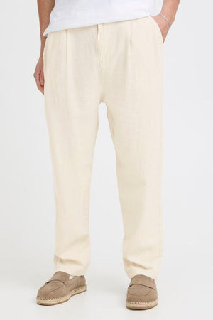 Solid Sdethan Tapered Pleat Oatmeal