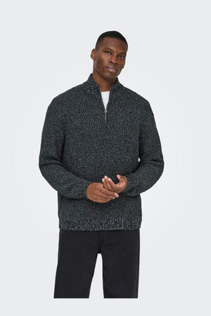 ONLY & SONS Join Reguler Fit High Neck Knit Black