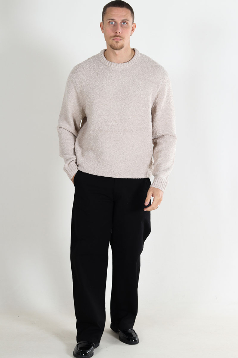 ONLY & SONS Rory Boucle Crew Knit Silver Lining