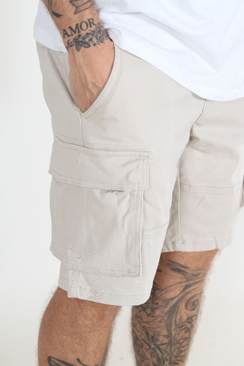 ONLY & SONS Cam Stage Cargo Shorts Silver Lining