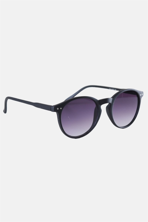 Fashion 1380 Panto Black Rubber Sonnenbrille Grey Gradient