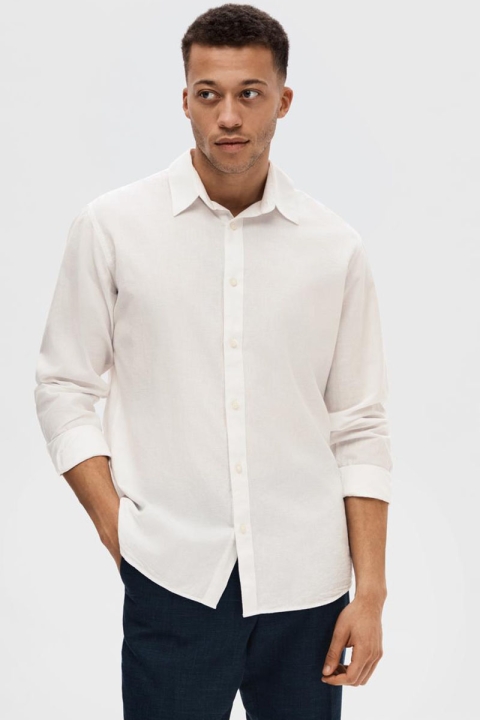 Selected Slim New Linen Shirt LS White