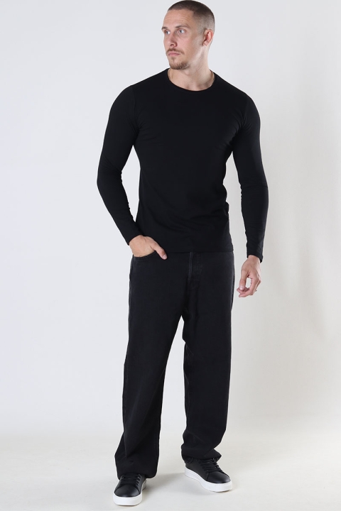 Basic Brand Muscle Fit LS T-Hemd Black