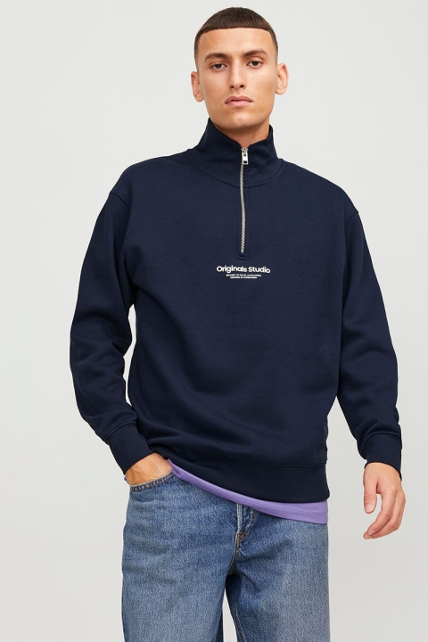 Jack & Jones Vesterbro Sweat Half Zip Sky Captain