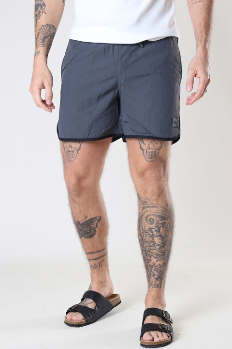 Urban Classics Retro Badehose Black/Dark shadow