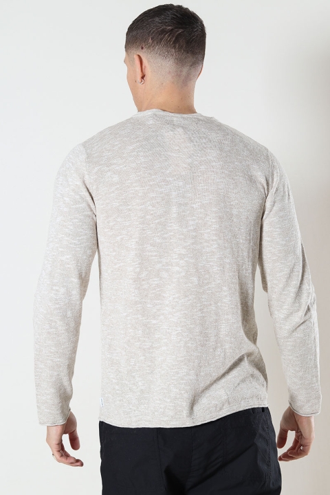 Jack & Jones Linen Knit Crew Neck Crockery