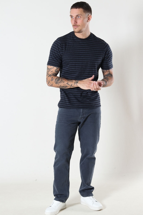 Basic Brand T-Hemd Striped Heather Blue/Black