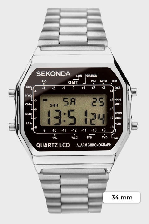 Sekonda 1816 Stainless Steel Bracelet Digital Uhr